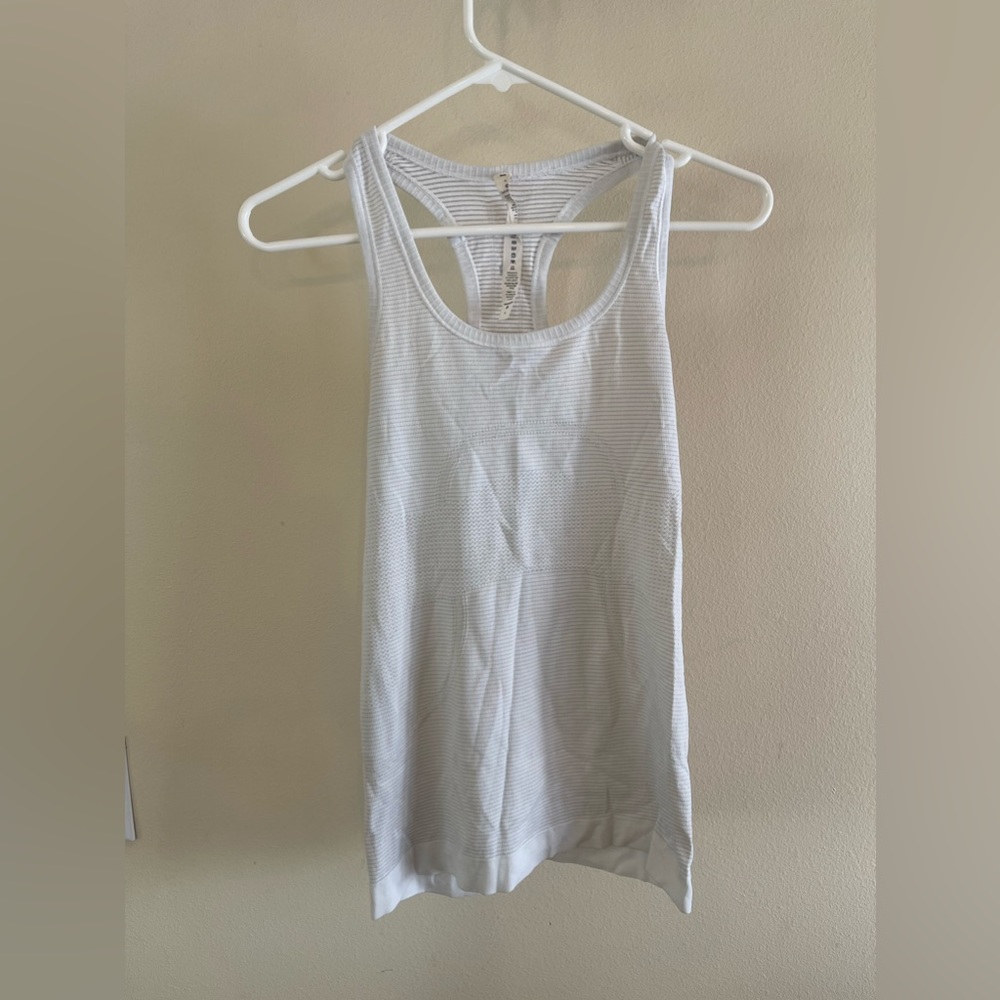 White Lululemkn racer back tank